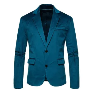 Blazer en velours vintage à deux boutons