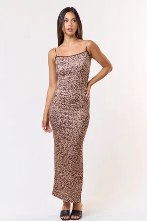 Leopard Knit Maxi Dress