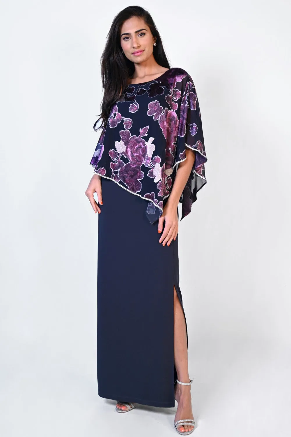 Lyman Dress 229003 Navy/Purple