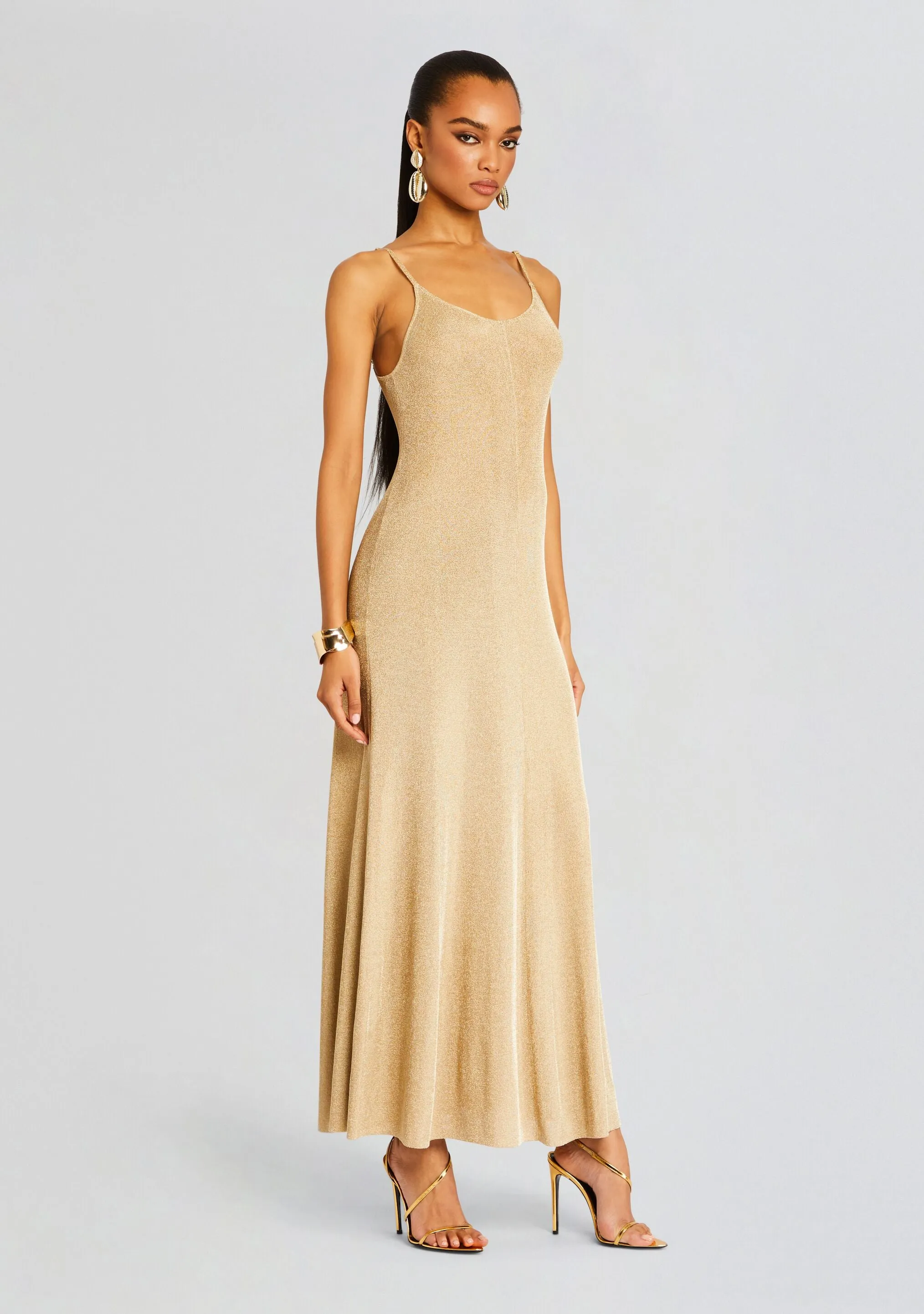 Mabeline Metallic Knit Gown