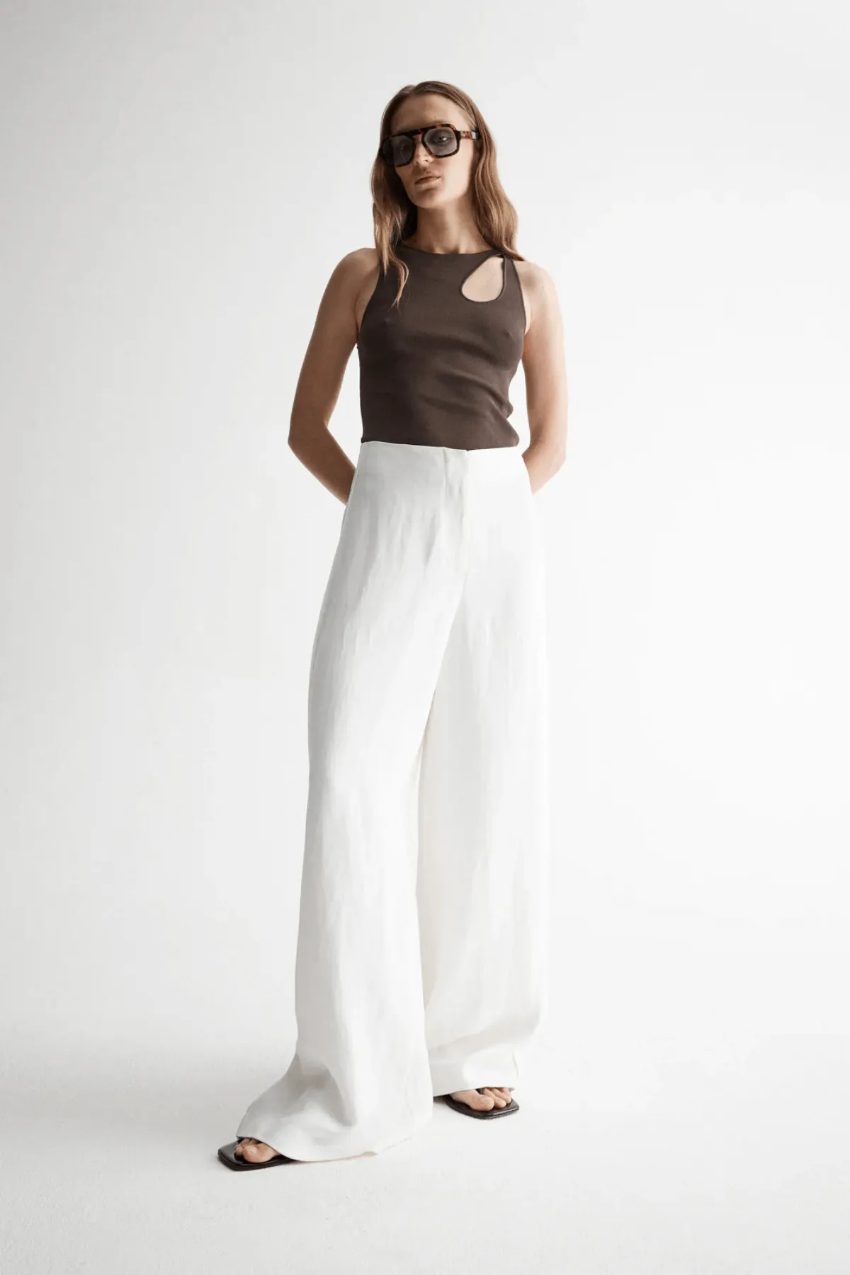 SILVES KNIT TOP CHOCOLATE